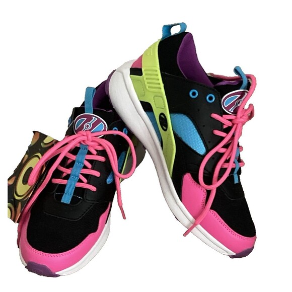 HEELYS Force HE100881 Black Pink Neon Multi Color Shoes Youth 6/ Women's 7 *READ - Picture 14 of 15